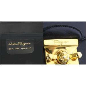 Salvatore Ferragamo ハンドバッグ ワンハンドル ショルダーバッグ 2way レザー ブラック DQ-21 1668