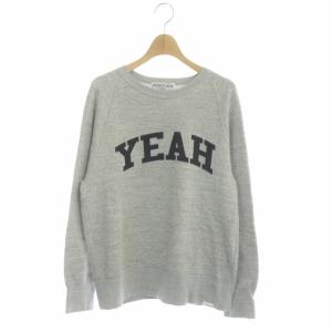 HPS別注 クラシッククルーネックスウェット 長袖 英字プリント M グレー