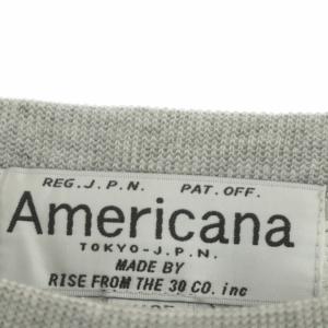 AMERICANA HPS別注 クラシッククルーネックスウェット 長袖 英字プリント M グレー