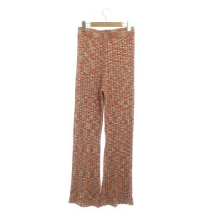 Ameri VINTAGE 22SS MIX VINTAGE COLOR RIB PANTS フレアパンツ M マルチカラー