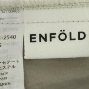 ENFOLD リネンライク ゴムジョッパーズパンツ テーパード タック イージー 36 ライトベージュ