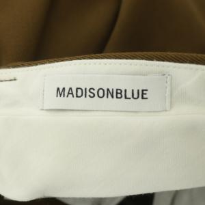 MADISONBLUE タックワイドパンツ テーパード ジッパーフライ 01 ブラウン