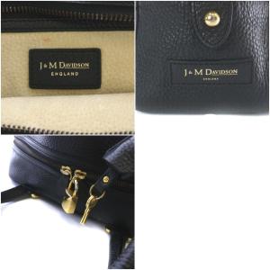 J&M DAVIDSON MINI MIA ボストンバッグ ハンドバッグ レザー 南京錠付き ブラック