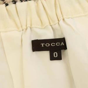 TOCCA PARIS DAISY フレアスカート フラワー刺繍 膝丈 0 アイボリー ピンク ブラック