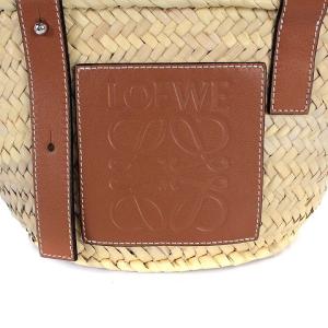 LOEWE かごバッグ ラフィア レザー S ベージュ