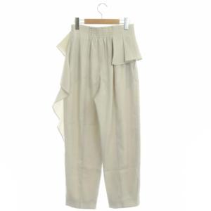 CELFORD 21AW ドレスアップパンツ テーパードパンツ フリル 36 アイスグレー