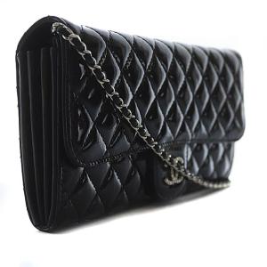 CHANEL マトラッセ ブリリアント ショルダーバッグ ココマーク パテントレザー 黒 14番台