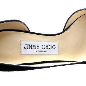 JIMMY CHOO パンプス ハイヒール スエード ポインテッドトゥ ストラップ 36.5 ブラック