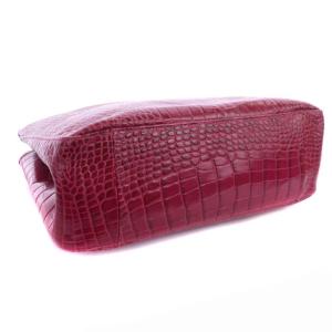 Longchamp ハンドバッグ トートバッグ ロゾ クロコ型押し ピンク
