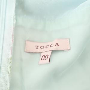 TOCCA JASMINE ドレス ワンピース 刺繍 ひざ丈 レース フレンチスリーブ 00 水色