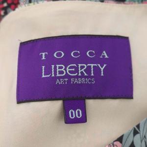 TOCCA 19AW LIBERTY DE CHINE シャツ調ワンピース フレア リバティ 花柄 ミディ丈 七分袖