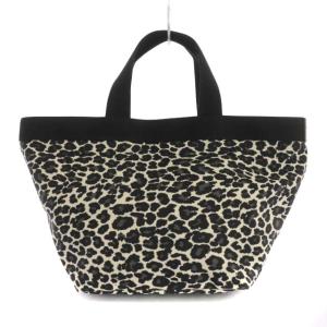 Hervé Chapelier トートバッグ 707Fパンサー 舟形 レオパード 黒
