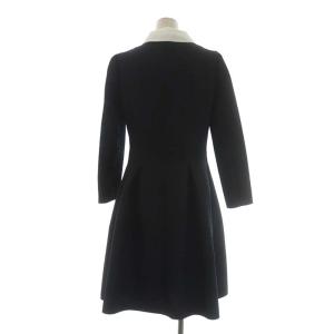 M'S GRACY ラウンドカラータックワンピース フレア フロントボタン ロング 長袖 2WAY 40 ブラック