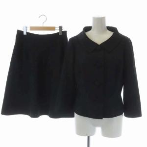 セットアップ スーツ カメリア ジャケット サーキュラースカート フレア 40 ブラック