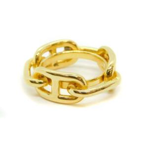 スカーフリング ルカデ シェーヌダンクル ゴールド色