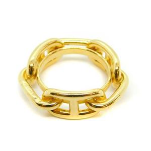 HERMES スカーフリング ルカデ シェーヌダンクル ゴールド色