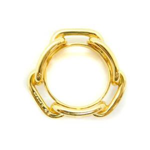 HERMES スカーフリング ルカデ シェーヌダンクル ゴールド色