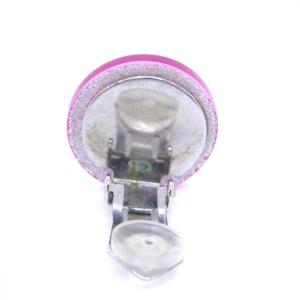 CHANEL ヴィンテージ イヤリング ラウンド ココマーク ラメ 00A ピンク