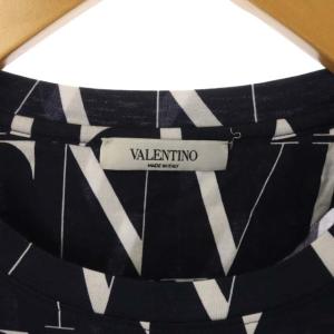 VALENTINO VLTN プリント Tシャツ カットソー プルオーバー 半袖 L 紺