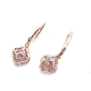 SWAROVSKI SPARKLING DANCE ピアス クローバーモチーフ ストーン ピンク
