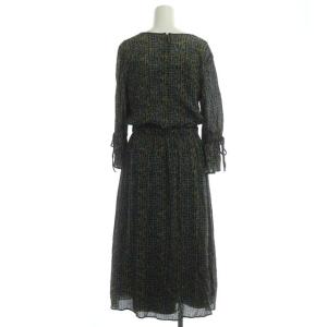 ANAYI 総柄ワンピース 38 ブルー