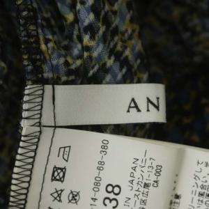 ANAYI 総柄ワンピース 38 ブルー