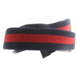 GUCCI シェリーライン ベルト ロゴ M 紺 ネイビー 赤 レッド 258158