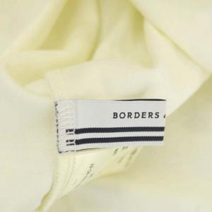 BORDERS at BALCONY フリルスリーブTシャツ カットソー 半袖 38 白 黒 ホワイト ブラック