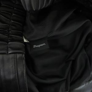 Diagram GRACE CONTINENTAL 20AW ヴィーガンレザー プリーツスカート ロング フェイクレザー 38 ブラック