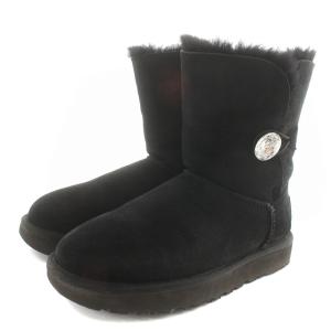 UGG australia BAILEYBUTTONBLING ムートンブーツ ショート ロゴ 23cm ブラック