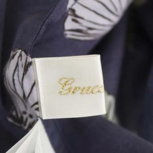 Grace Class 22SS シェルモチーフフーディー ブラウス シャツ 長袖 薄手 36 紺 ネイビー