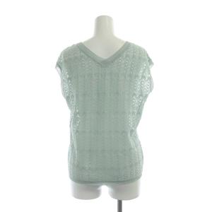 ANAYI 21SS バルファスレースフレンチニット 38 ミントブルー