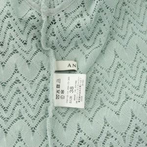 ANAYI 21SS バルファスレースフレンチニット 38 ミントブルー