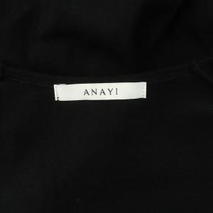 ANAYI リネン天竺ロングカーディガン 38 ブラック