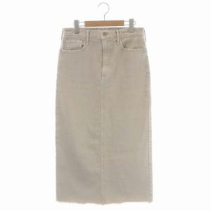 パッチワークデニムスカート ひざ丈 カットオフ 加工 23 S