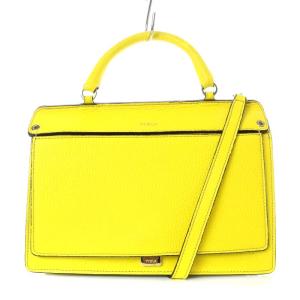 ハンドバッグ ショルダーバッグ 2way レザー イエロー