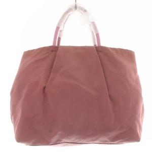 PRADA ハンドバッグ リボン ナイロン ロゴ ピンク