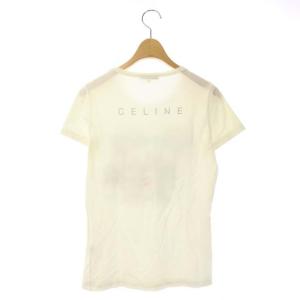 CELINE カットソー Tシャツ 半袖 コットン ガールプリント クルーネック S オフホワイト