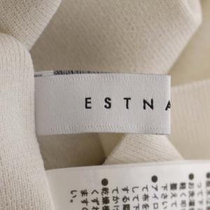 ESTNATION 21AW サーブルニット カットソー ノースリーブ フレア クルーネック F オフホワイト ベージュ