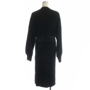 ADORE ラスティックウールロング丈ニット セーター 長袖 プルオーバー 38 ブラック グリーン