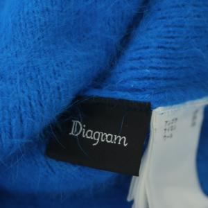 Diagram GRACE CONTINENTAL アンゴラレイヤードトップ ニット セーター プルオーバー 長袖 36 ブルー