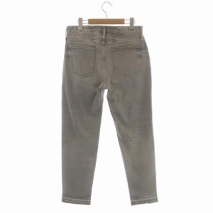 upper hights IENA別注 20SS THE LADY デニムパンツ ジーンズ テーパード ジッパーフライ カットオフ 25 グレー 13G279