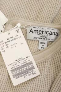 AMERICANA Deuxieme Classe取り扱い 20AW サーマル ワンピース ロング 長袖 ライトベージュ