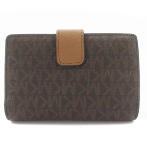 MICHAEL KORS 財布 ロゴ 二つ折り MK柄 ブラウン