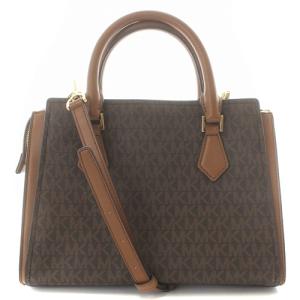 MICHAEL KORS ショルダーバッグ ハンドバッグ 2way レザー 総柄 ロゴ ブラウン