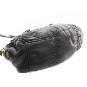 PRADA ショルダーバッグ 2way ロゴ レザー 黒