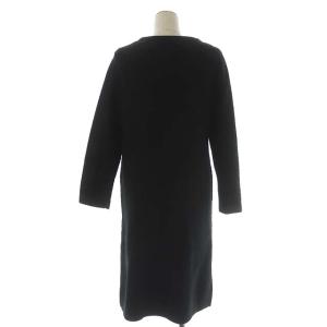 TOCCA 20AW MAYA ニットコート ロング アウター ビジュー装飾 比翼仕立て F ブラック