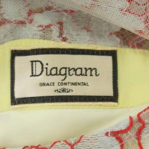 TOCCA フラワー刺繍ワンピース ひざ丈 ノースリーブ レース 00 ピンク 赤 緑 レッド グリーン