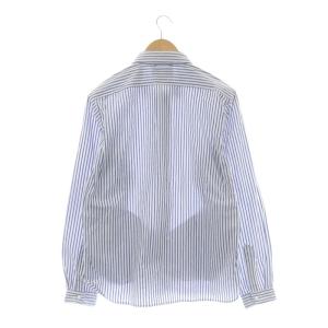 YAECA COMFORT SHIRT STANDARD 長袖 ストライプ シャツ S ブルー ホワイト