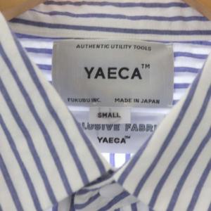 YAECA COMFORT SHIRT STANDARD 長袖 ストライプ シャツ S ブルー ホワイト
